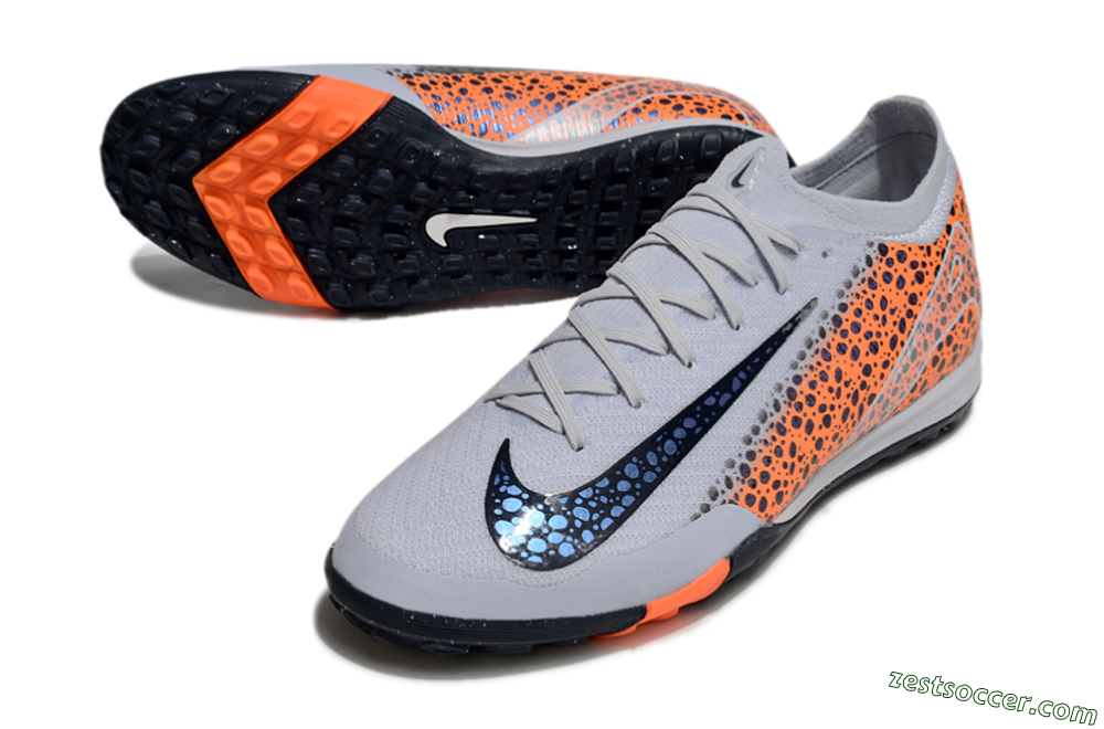 Nike Air Zoom Mercurial Vapor 16 Elite TF Low-Tops Soccer Shoes - Grey/Black/Orange 3