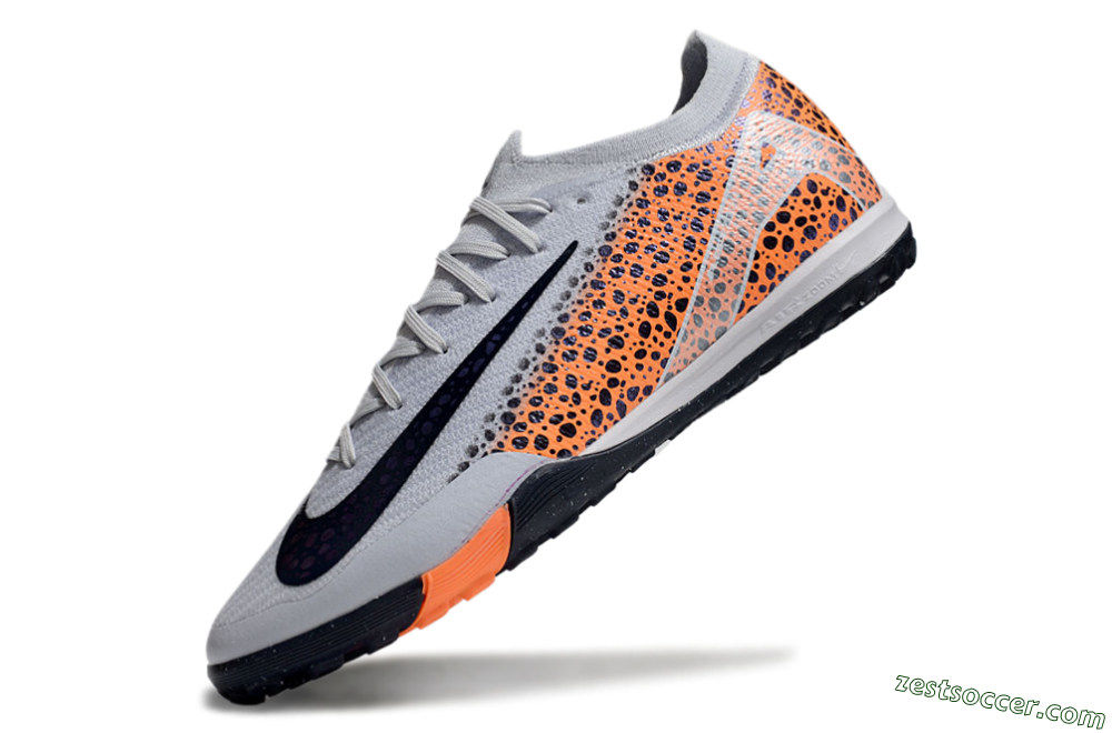 Nike Air Zoom Mercurial Vapor 16 Elite TF Low-Tops Soccer Shoes - Grey/Black/Orange 5