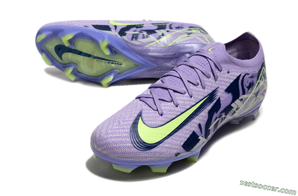 Nike Air Zoom Mercurial Vapor 16 Elite FG Low-Tops Soccer Cleats - Purple/Yellow/White 3