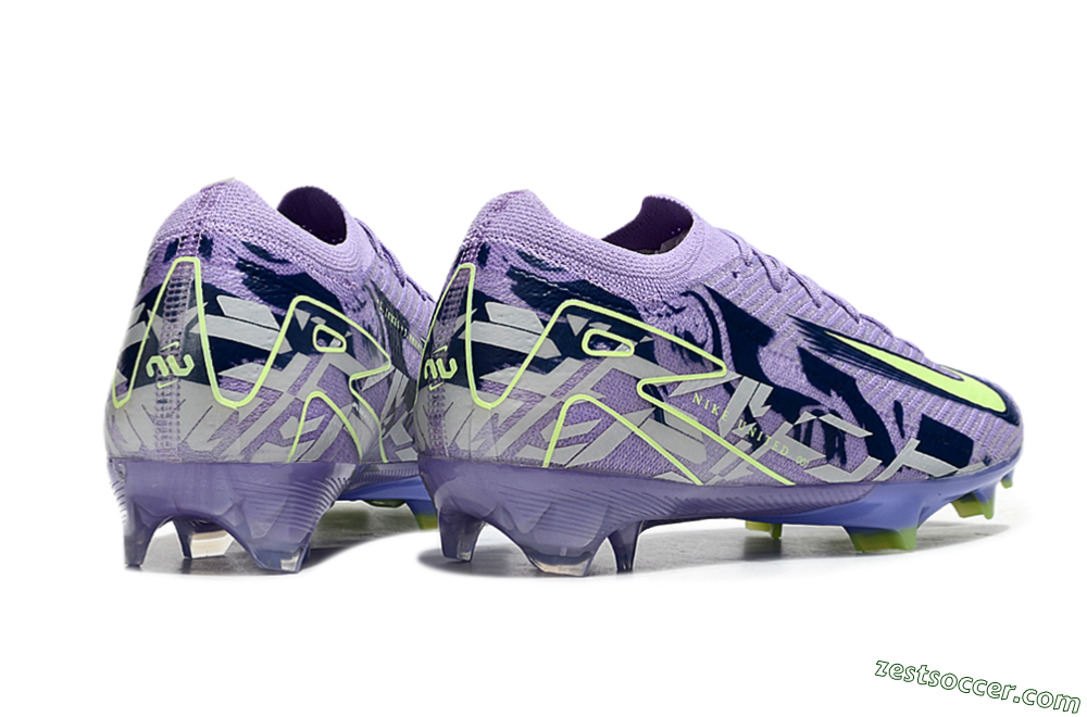 Nike Air Zoom Mercurial Vapor 16 Elite FG Low-Tops Soccer Cleats - Purple/Yellow/White 6