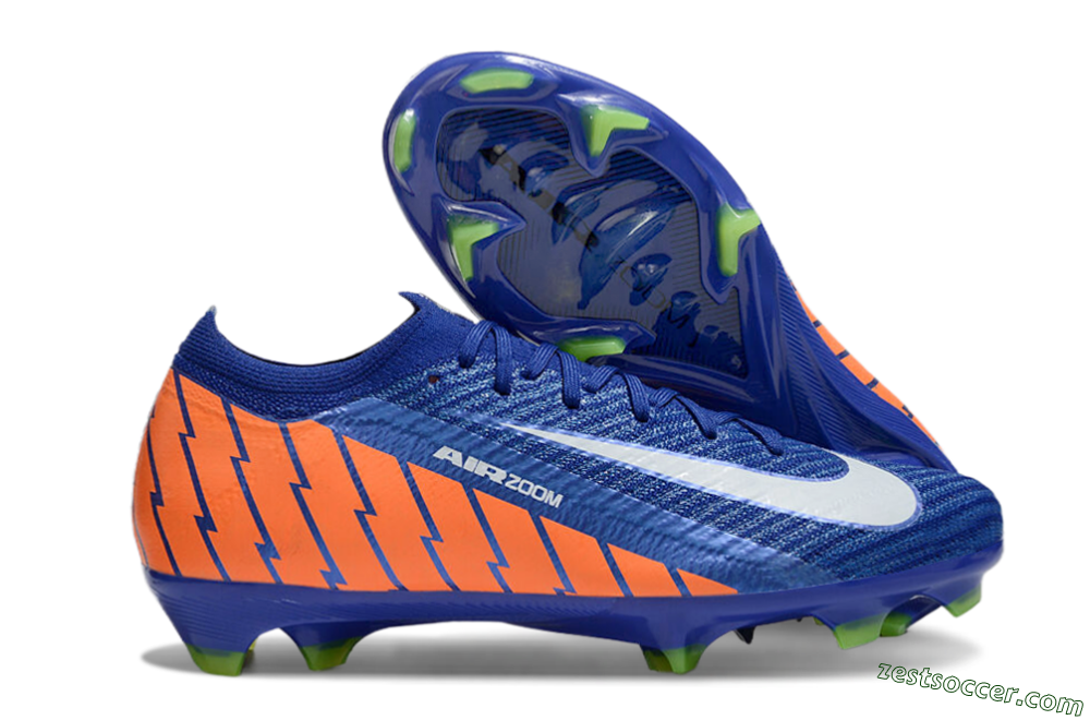 Nike Air Zoom Mercurial Vapor 16 Elite FG Low-Tops Soccer Cleats - Blue/White/Orange 0