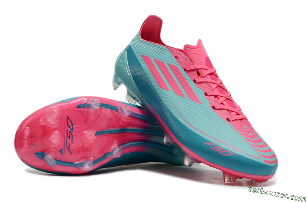 Adidas F50+ Elite FG Low-Tops Soccer Cleats - Jade/Pink/White 3