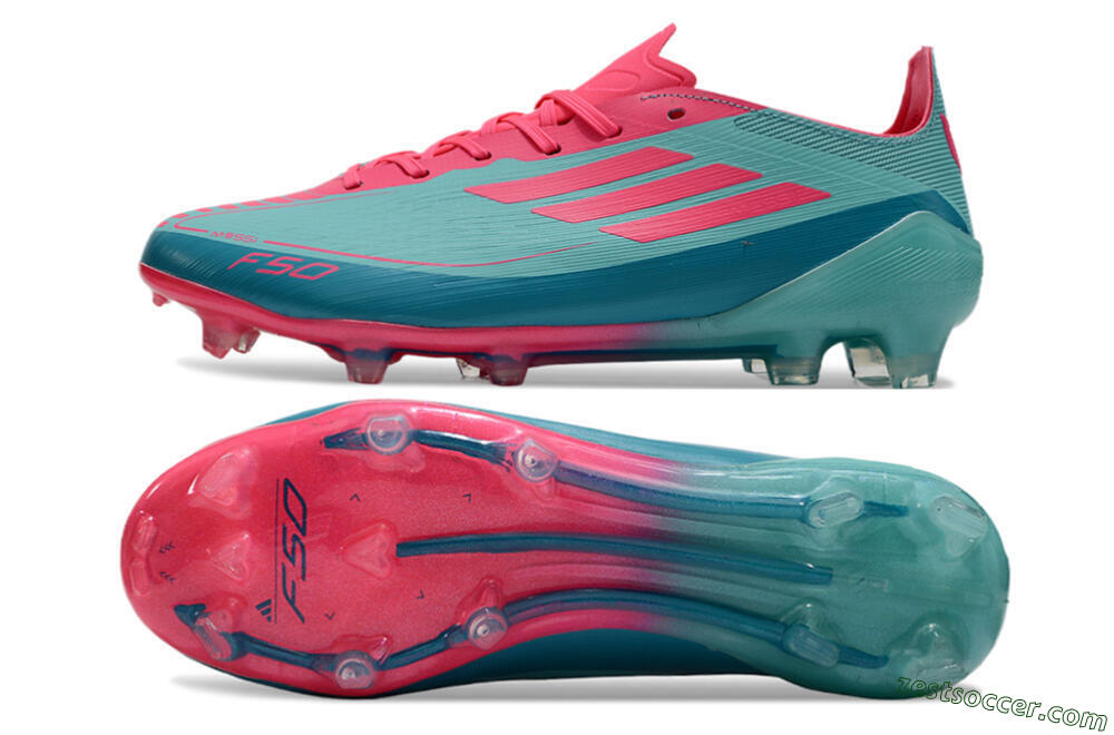 Adidas F50+ Elite FG Low-Tops Soccer Cleats - Jade/Pink/White 1