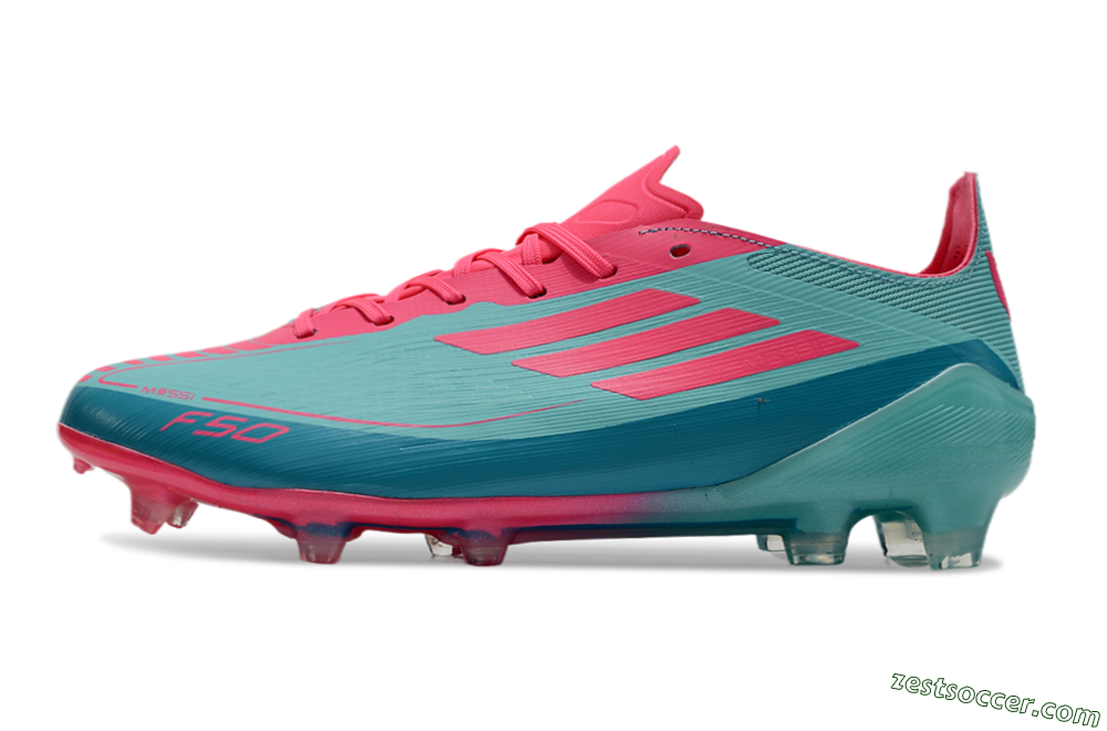 Adidas F50+ Elite FG Low-Tops Soccer Cleats - Jade/Pink/White 2