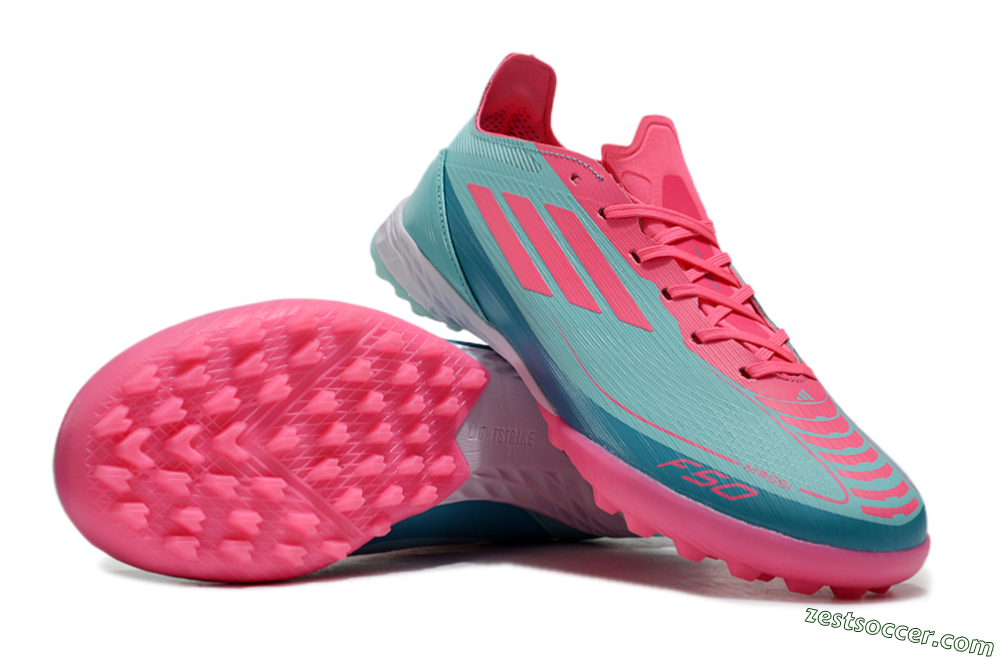Adidas F50 Elite TF Low-Tops Soccer Shoes - Jade/Pink/White 3