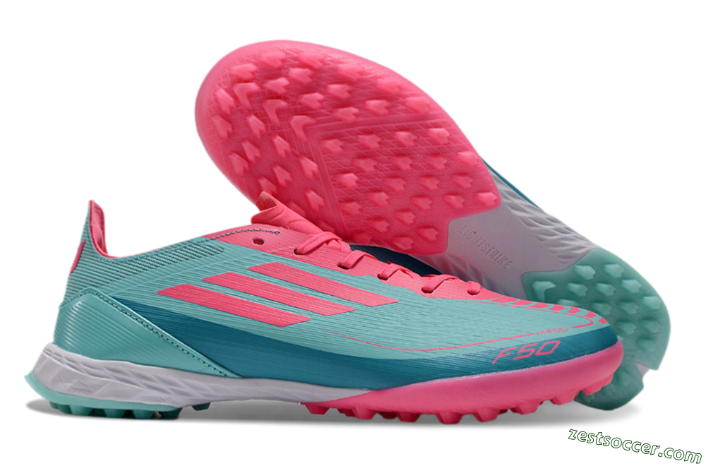 Adidas F50 Elite TF Low-Tops Soccer Shoes - Jade/Pink/White 0