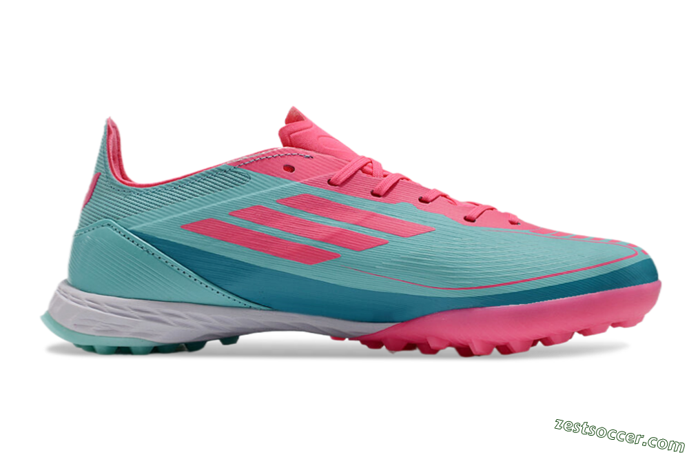 Adidas F50 Elite TF Low-Tops Soccer Shoes - Jade/Pink/White 7