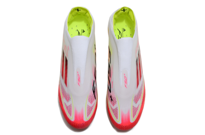Adidas F50+ Elite Lightstrike Pro Laceless FG Low-Tops Soccer Cleats - White/Red/Yellow