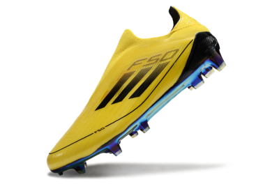 Adidas F50 Elite Laceless FG Low-Tops Soccer Cleats - Yellow/Black/Gold