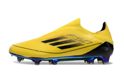 Adidas F50 Elite Laceless FG Low-Tops Soccer Cleats - Yellow/Black/Gold