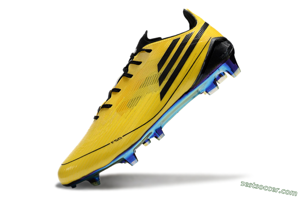 Adidas F50 Elite FG Low-Tops Soccer Cleats - Yellow/Black/Gold 5