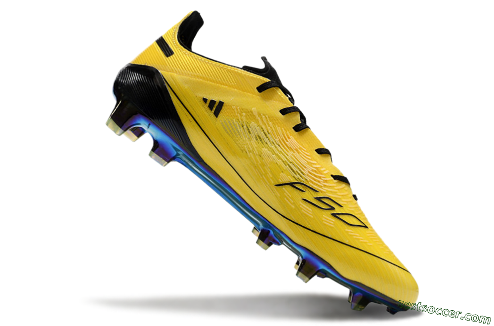 Adidas F50 Elite FG Low-Tops Soccer Cleats - Yellow/Black/Gold 4