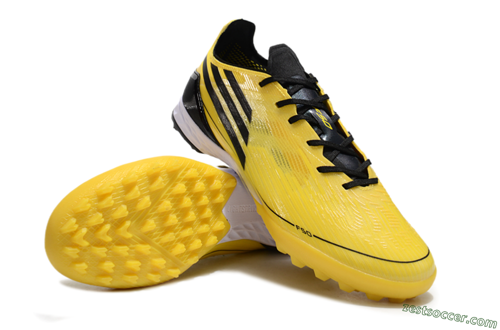 Adidas F50 Pro TF Low-Tops Soccer Shoes - Yellow/Black/White 3