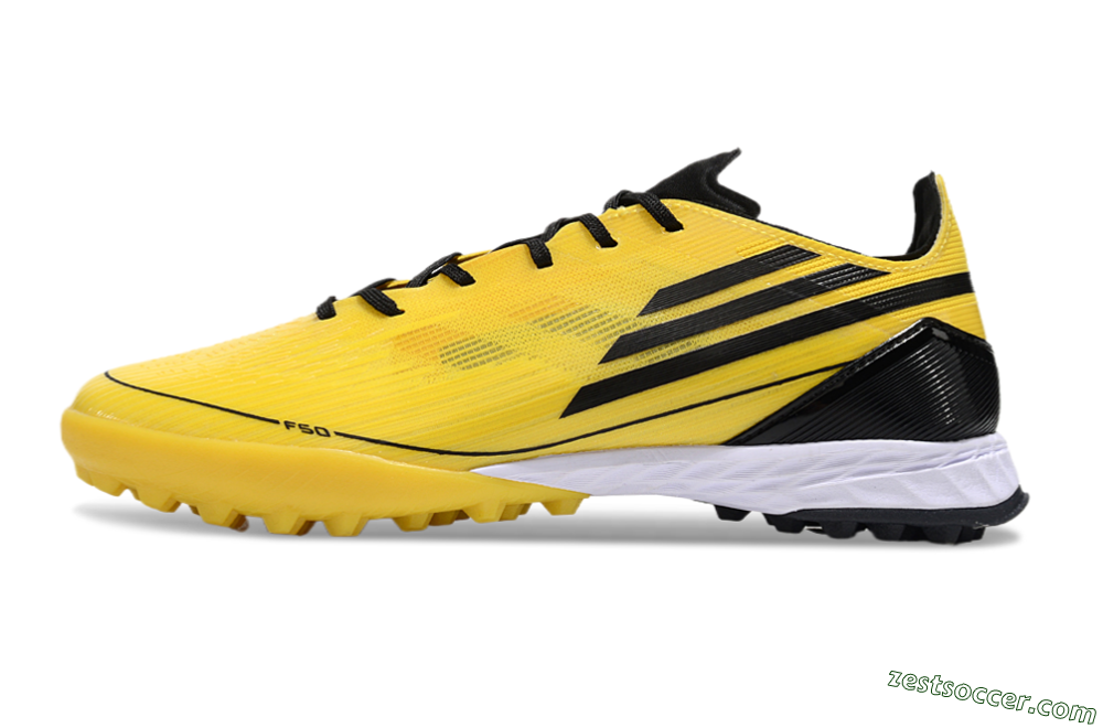 Adidas F50 Pro TF Low-Tops Soccer Shoes - Yellow/Black/White 2