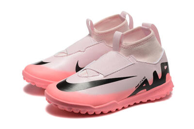 Nike Air Zoom Mercurial Superfly 9 Elite TF High-Tops Soccer Shoes - Pink/Black