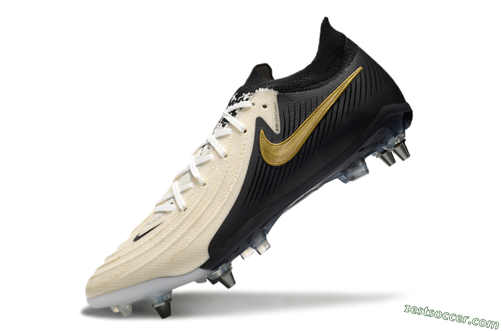 Nike Phantom Luna Elite SG Low-Tops Soccer Cleats - Beige/Black/Gold 5