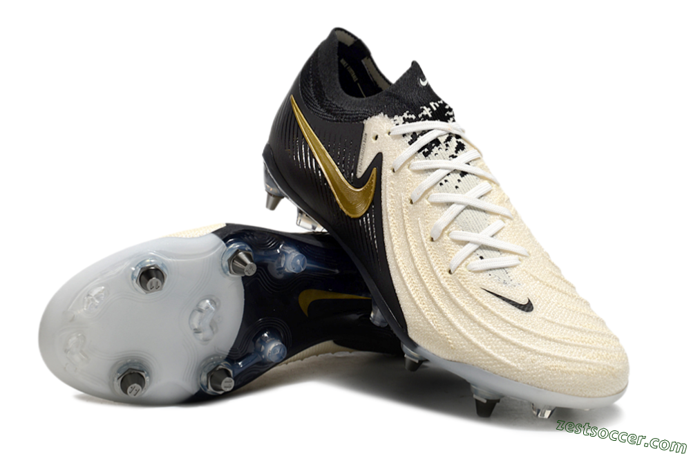 Nike Phantom Luna Elite SG Low-Tops Soccer Cleats - Beige/Black/Gold 3