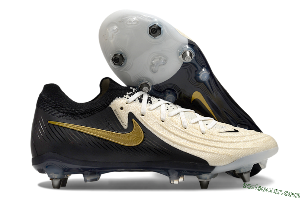 Nike Phantom Luna Elite SG Low-Tops Soccer Cleats - Beige/Black/Gold 0
