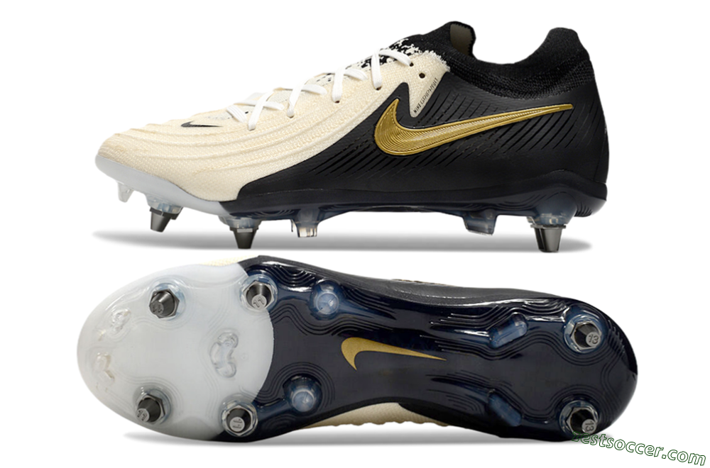 Nike Phantom Luna Elite SG Low-Tops Soccer Cleats - Beige/Black/Gold 1
