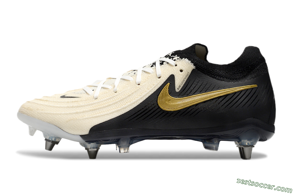 Nike Phantom Luna Elite SG Low-Tops Soccer Cleats - Beige/Black/Gold 2
