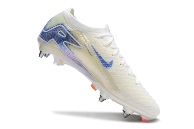 Nike Air Zoom Mercurial Vapor 16 Elite SG Low-Tops Soccer Cleats - Beige/Blue/White