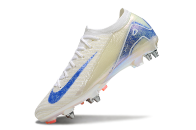 Nike Air Zoom Mercurial Vapor 16 Elite SG Low-Tops Soccer Cleats - Beige/Blue/White