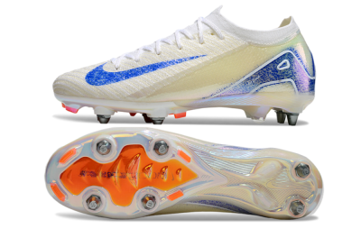Nike Air Zoom Mercurial Vapor 16 Elite SG Low-Tops Soccer Cleats - Beige/Blue/White