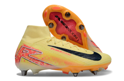 Nike Air Zoom Mercurial Superfly 10 Elite SG High-Tops Soccer Cleats - Yellow/Black/Red