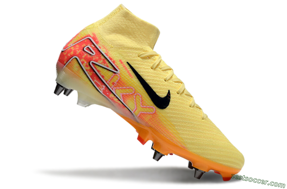 Nike Air Zoom Mercurial Superfly 10 Elite SG High-Tops Soccer Cleats - Yellow/Black/Red 4