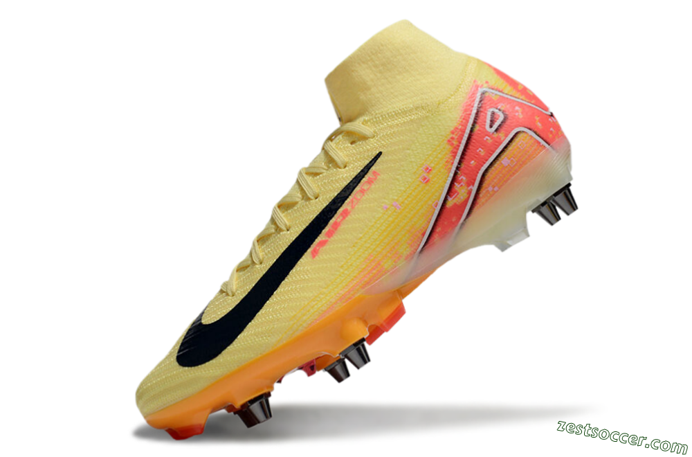 Nike Air Zoom Mercurial Superfly 10 Elite SG High-Tops Soccer Cleats - Yellow/Black/Red 5