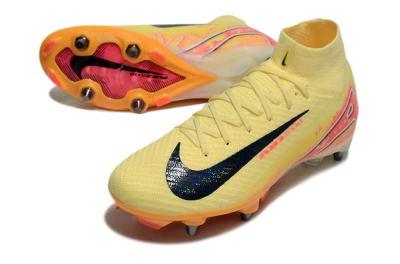 Nike Air Zoom Mercurial Superfly 10 Elite SG High-Tops Soccer Cleats - Yellow/Black/Red