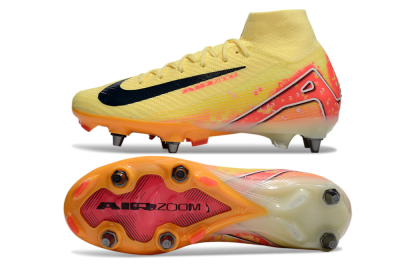 Nike Air Zoom Mercurial Superfly 10 Elite SG High-Tops Soccer Cleats - Yellow/Black/Red