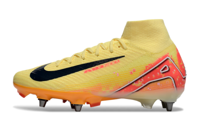 Nike Air Zoom Mercurial Superfly 10 Elite SG High-Tops Soccer Cleats - Yellow/Black/Red