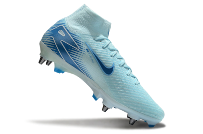 Nike Air Zoom Mercurial Superfly 10 Elite SG High-Tops Soccer Cleats - Jade/Blue/White