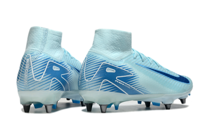 Nike Air Zoom Mercurial Superfly 10 Elite SG High-Tops Soccer Cleats - Jade/Blue/White