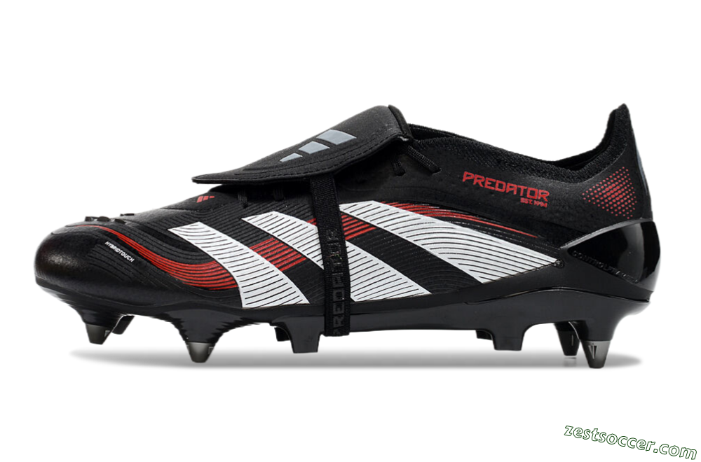 Adidas Predator 25 Elite Foldover Tongue SG Low-Tops Soccer Cleats - Black/White/Red 2