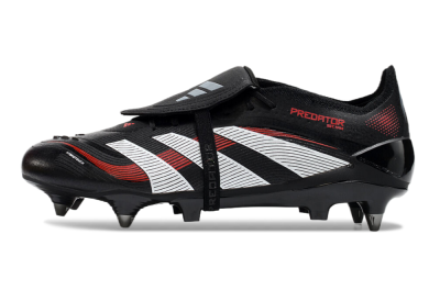 Adidas Predator 25 Elite Foldover Tongue SG Low-Tops Soccer Cleats - Black/White/Red