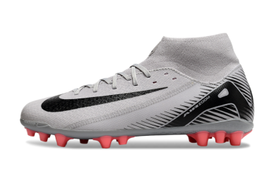 Nike Air Zoom Mercurial Superfly 10 Academy AG High-Tops Soccer Cleats - Grey/Black/Red