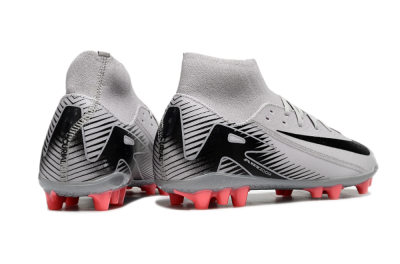Nike Air Zoom Mercurial Superfly 10 Academy AG High-Tops Soccer Cleats - Grey/Black/Red