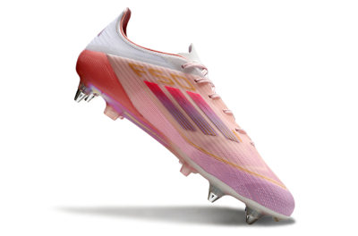 Adidas F50 Elite SG Low-Tops Soccer Cleats - Pink/Gold/White