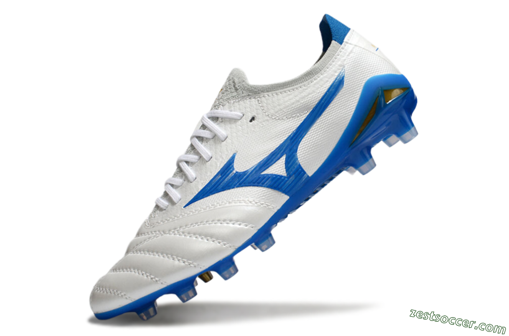 Mizuno Morelia Neo 4 FG Low-Tops Soccer Cleats - White/Blue 5