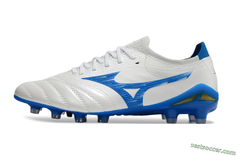Mizuno Morelia Neo 4 FG Low-Tops Soccer Cleats - White/Blue 2