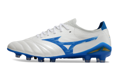 Mizuno Morelia Neo 4 FG Low-Tops Soccer Cleats - White/Blue