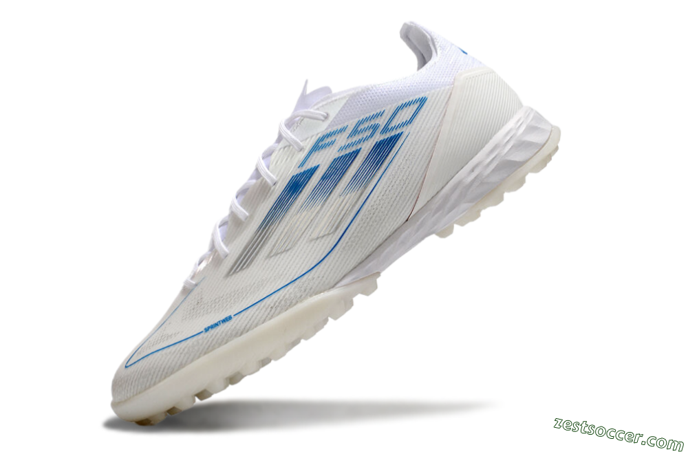 Adidas F50 Pro TF Low-Tops Soccer Shoes - White/Blue 5