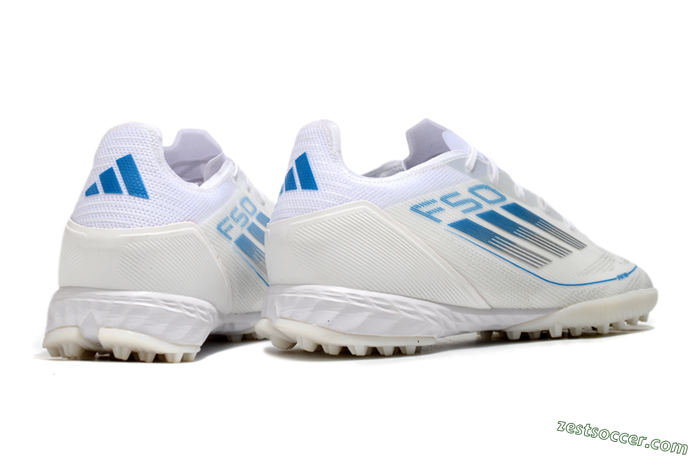 Adidas F50 Pro TF Low-Tops Soccer Shoes - White/Blue 6