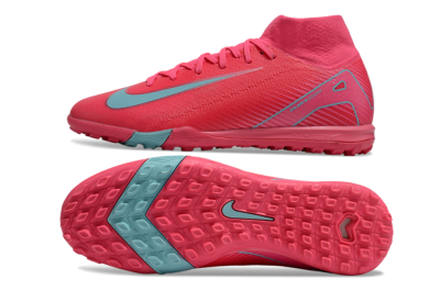 Nike Air Zoom Mercurial Superfly 10 Elite TF High-Tops Soccer Shoes - Red/Jade/White