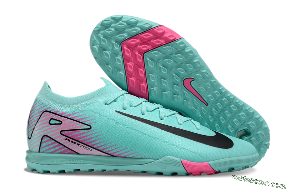 Nike Air Zoom Mercurial Vapor 16 Elite TF Low-Tops Soccer Shoes - Green/Pink/Black 5