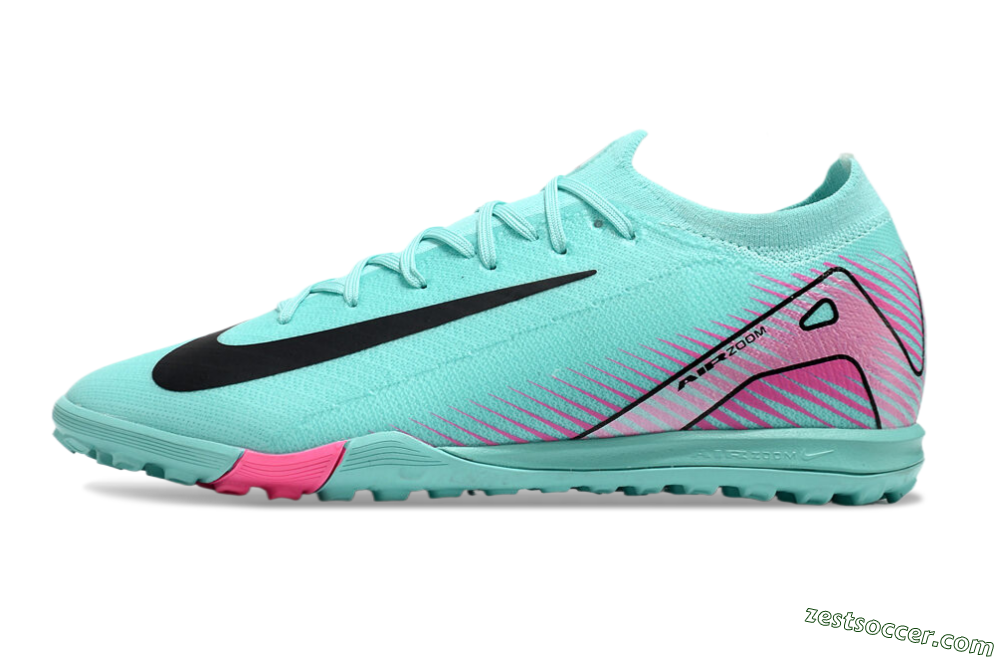 Nike Air Zoom Mercurial Vapor 16 Elite TF Low-Tops Soccer Shoes - Green/Pink/Black 4
