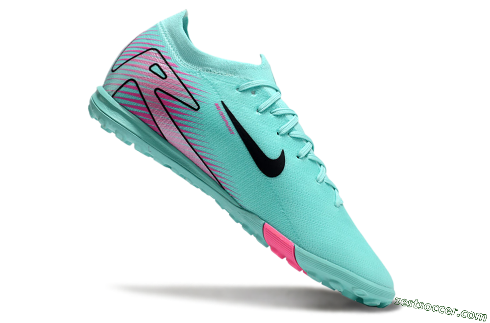 Nike Air Zoom Mercurial Vapor 16 Elite TF Low-Tops Soccer Shoes - Green/Pink/Black 2