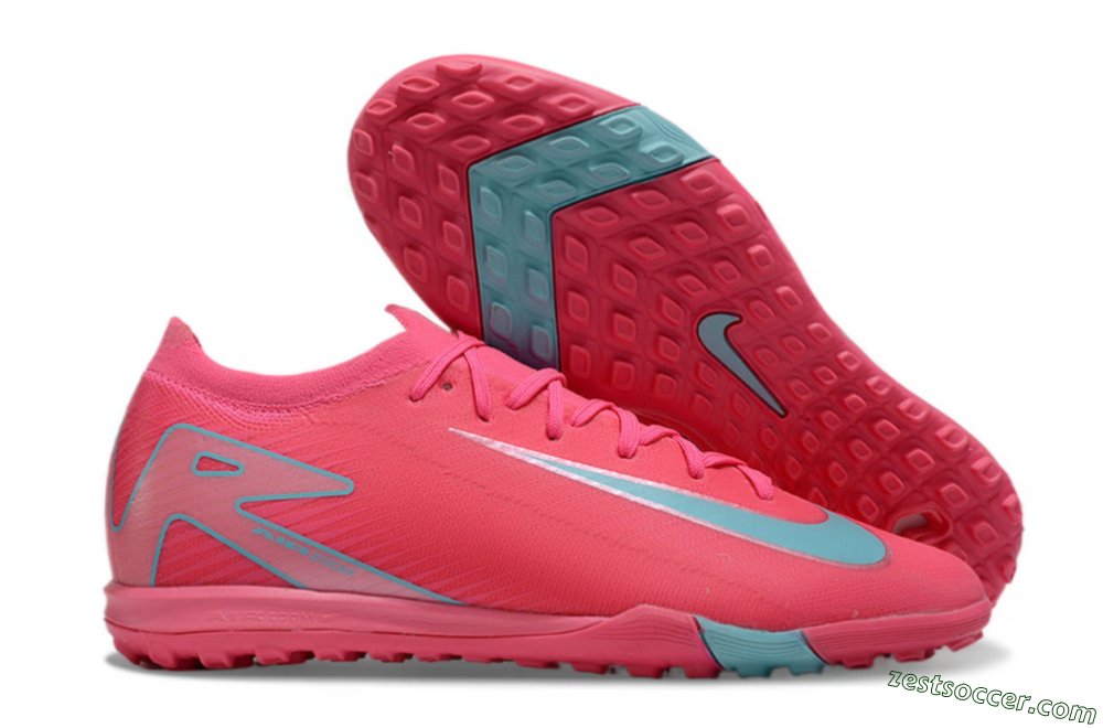 Nike Air Zoom Mercurial Vapor 16 Elite TF Low-Tops Soccer Shoes - Pink/Jade/White 0